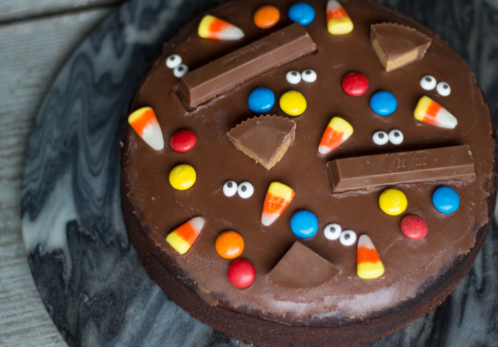 Halloween chokoladekage